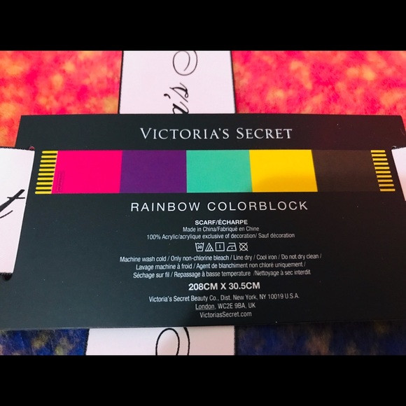 SOLD - Victoria Secret Color Block Scarf NWT - Picture 3 of 8